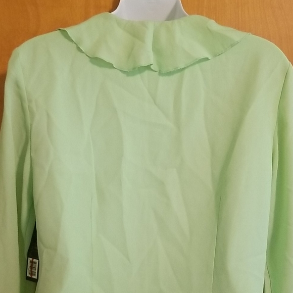 NWT Milano Silky Ruffle Flounce Blouse Small - Picture 7 of 12